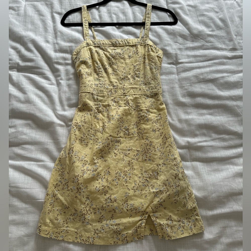 Abercrombie & Fitch Yellow Floral Mini Dress size S